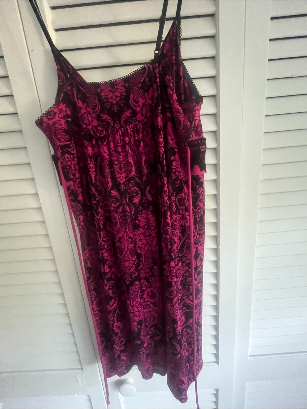 In Bloom Hot Pink and Black Slip - Picture 7 of 14